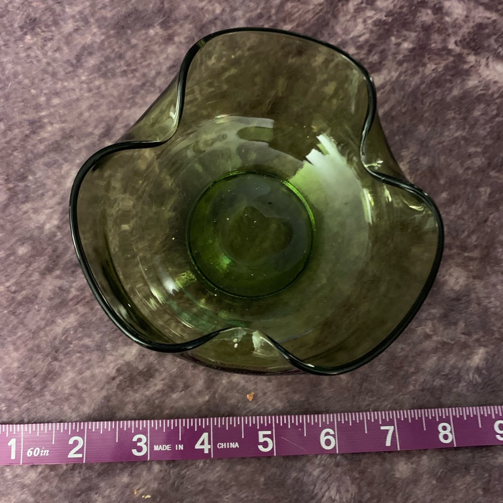 Vintage Emerald Green Glass